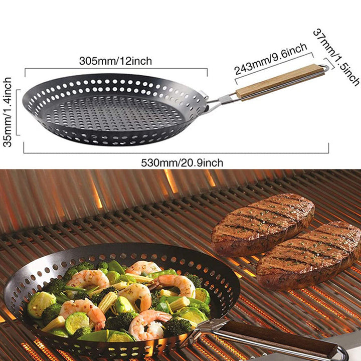 Elevate Your Outdoor Cooking with the Foldable Grilled Skillet Pan