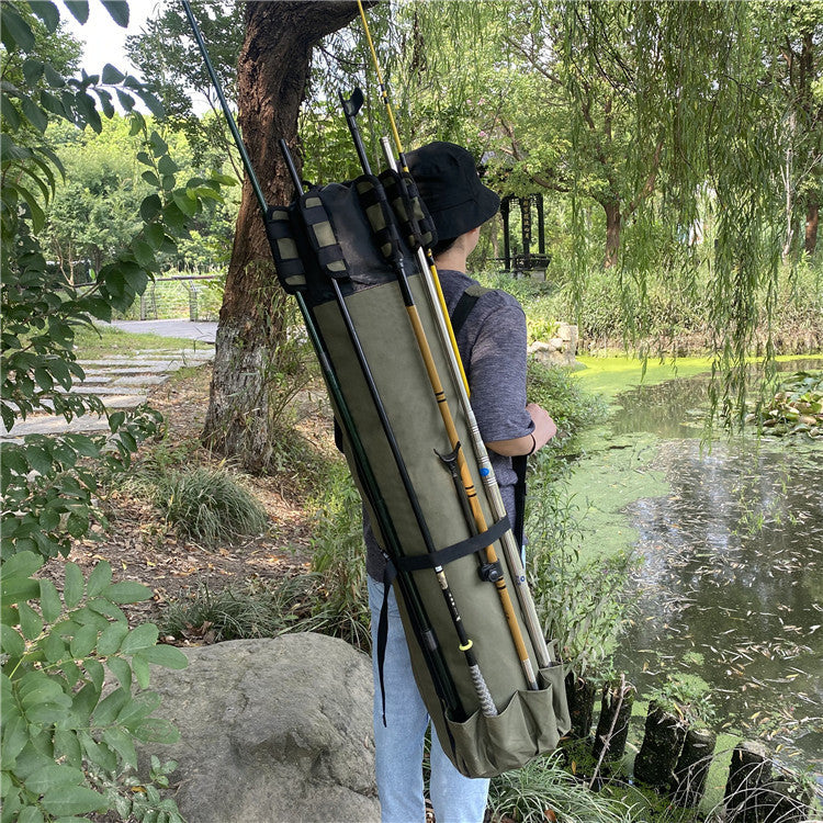 Fishing Rod Gear Cylindrical Fishing Bag