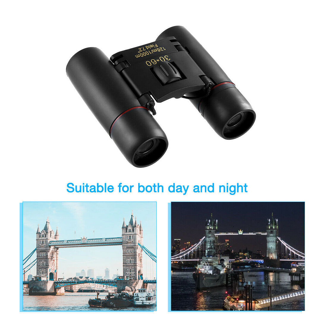 Binoculars 30x60 Zoom Travel Compact