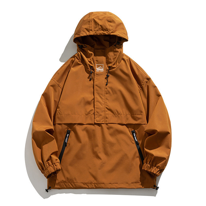 Half Zipper Pullover Outdoor Jacket Coat Functional Mountaineering Clothing Windproof
