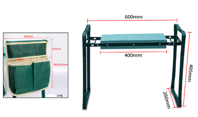 Garden Kneeling Stool Non-slip Garden Kneeling Chair With Tool Kit Folding Stool