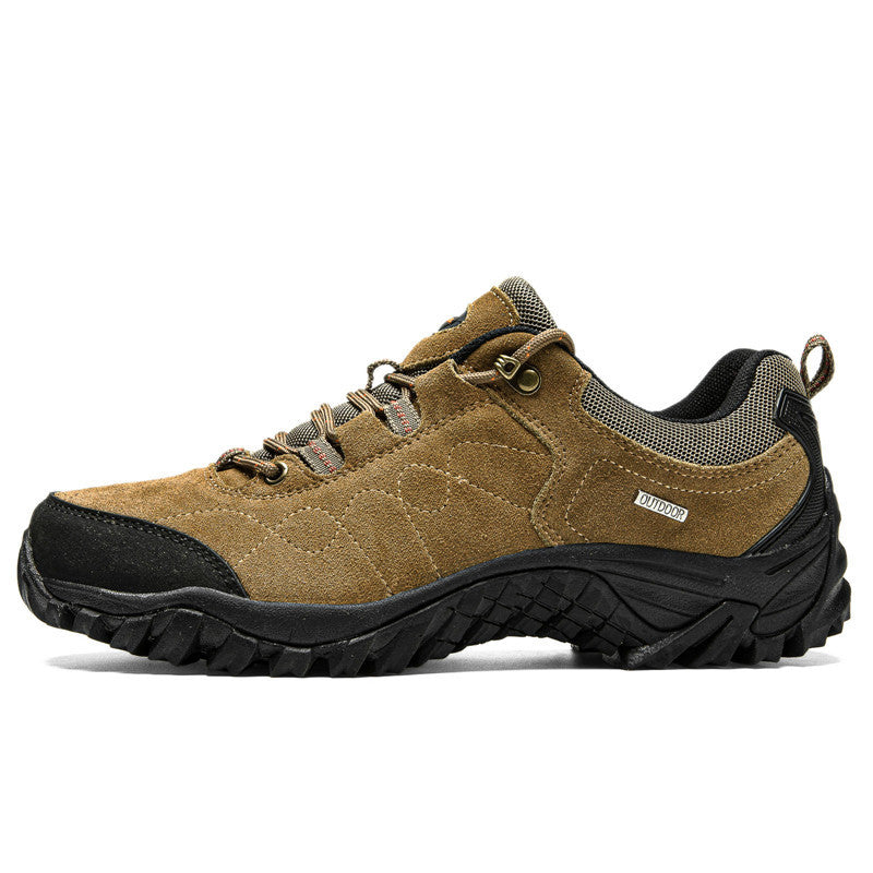 Autumn And Winter Lightweight Outdoor Hiking Shoes Men's Shoes Cowhide Non-slip Wear-resistant Breathable