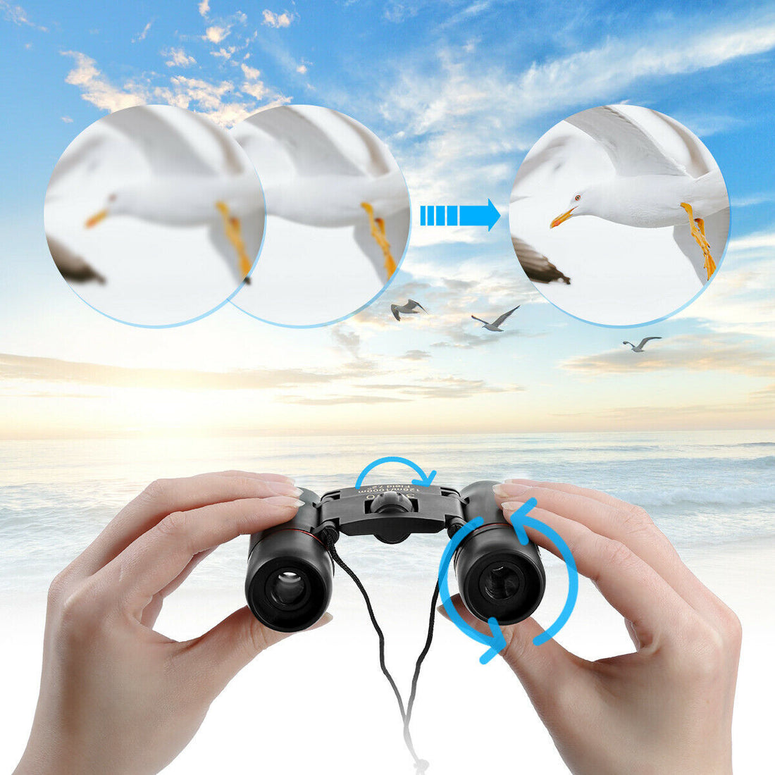 Binoculars 30x60 Zoom Travel Compact