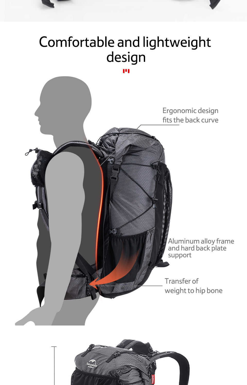 Outdoor Large Capacity Rock Travel Hiking Camping Backpack