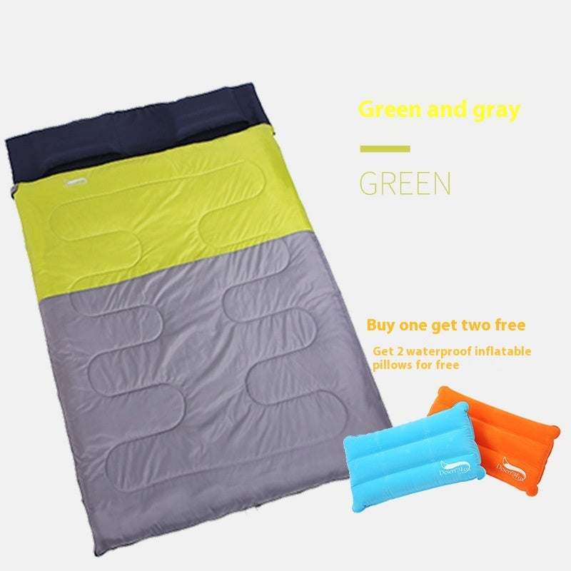Outdoor Double Thick Sleeping Bag Can Be Split