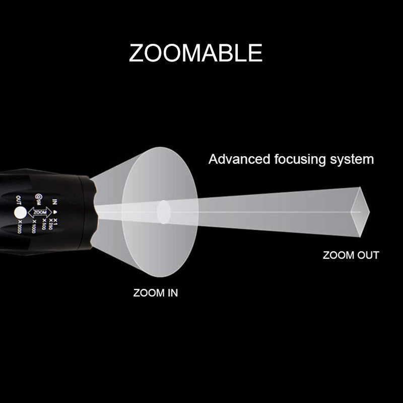 Hunting Zoomable Flashlight Torch Light