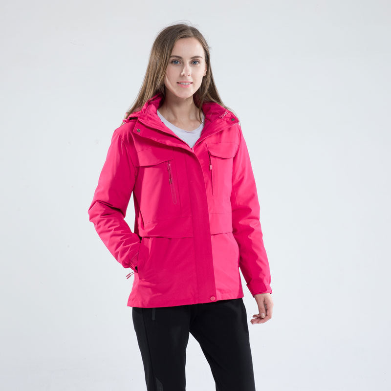 Mountaineering Multi-pocket Three-in-one Jacket Plus Size