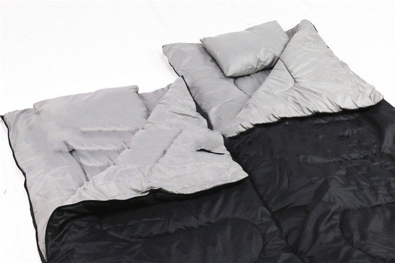 Outdoor Double Couple Thickened Camping Sleeping Bag With Pillow