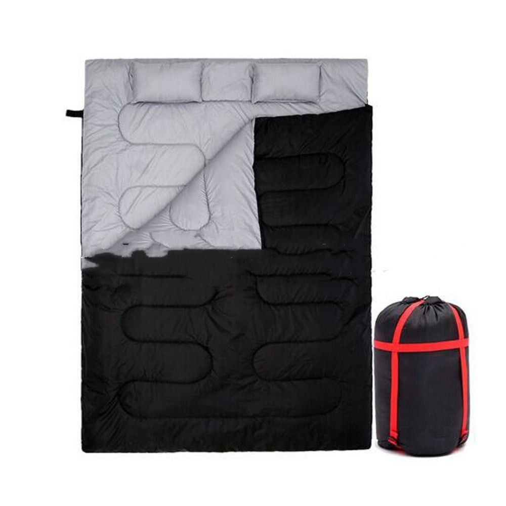 Outdoor Double Couple Thickened Camping Sleeping Bag With Pillow