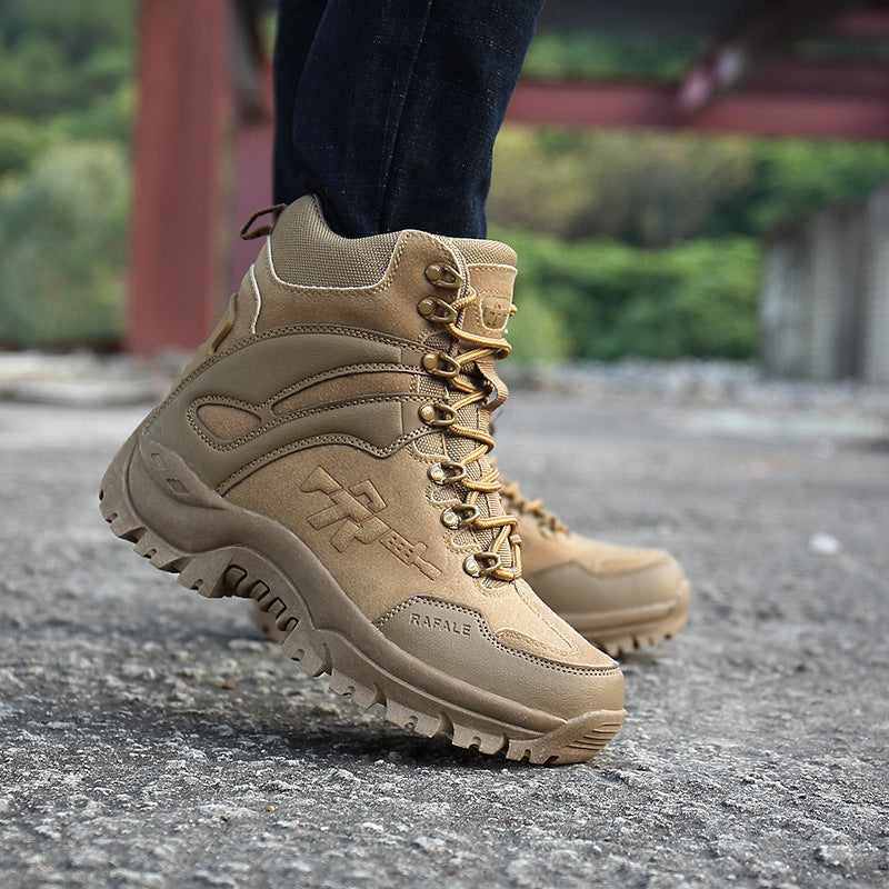Large Size High Top Outdoor CombatOutdoor Boots Camping Desert Boots