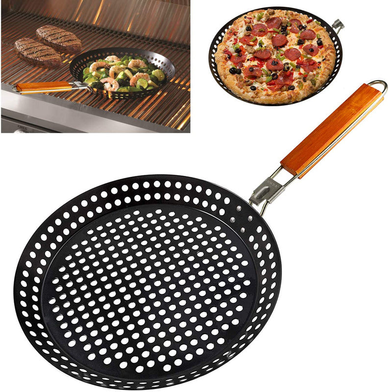Outdoor Camping Foldable Grilled Skillet Pan