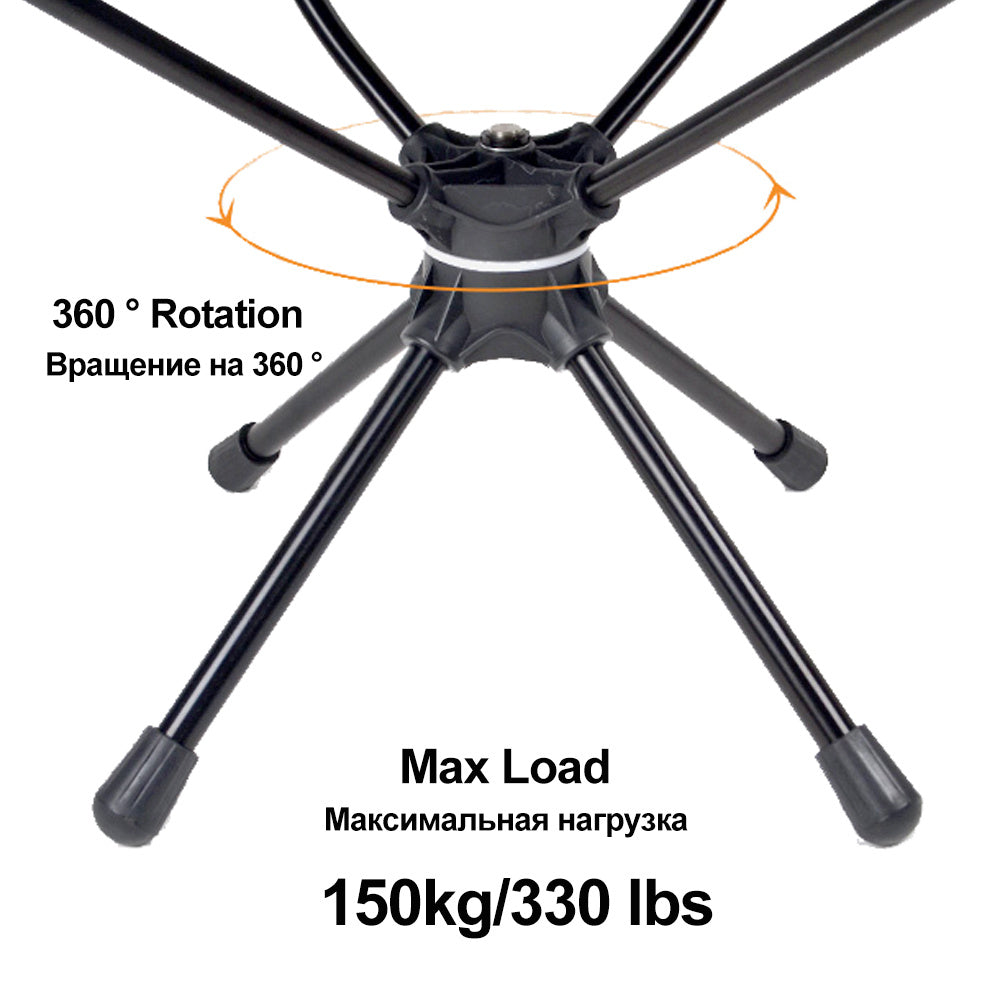 Outdoor Folding Chair 360 Degree Rotatable Leisure Chair
