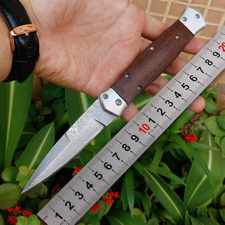 Damascus Folding Knife Outdoor Knife Camping Survival