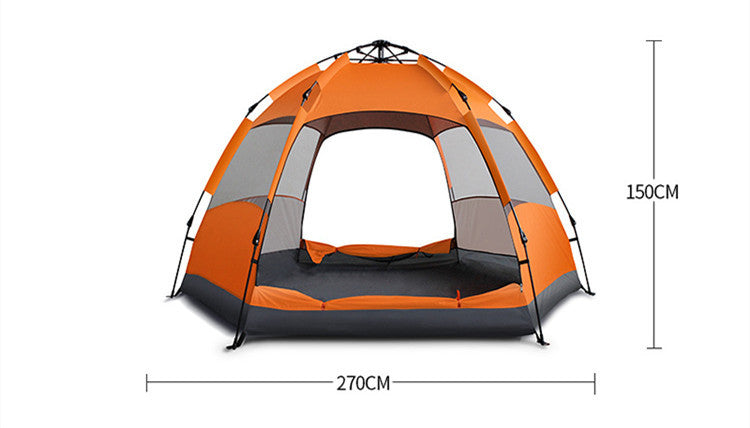 Full-automatic Quick-opening Tent For Outdoor Rain-proof Hexagonal Tourism Camping