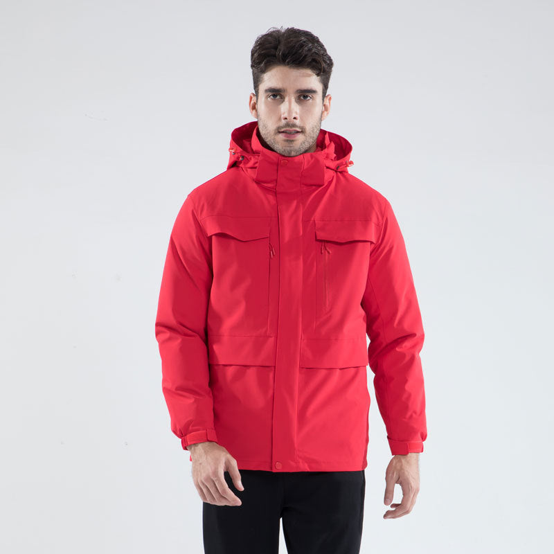 Mountaineering Multi-pocket Three-in-one Jacket Plus Size