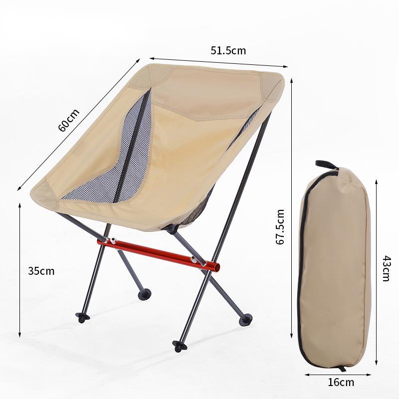 Outdoor Portable Aluminum Alloy Folding Moon Chair