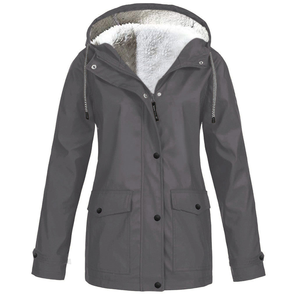 Fleece Jacket Outdoor Mountaineering Wear Hooded Jacket Top