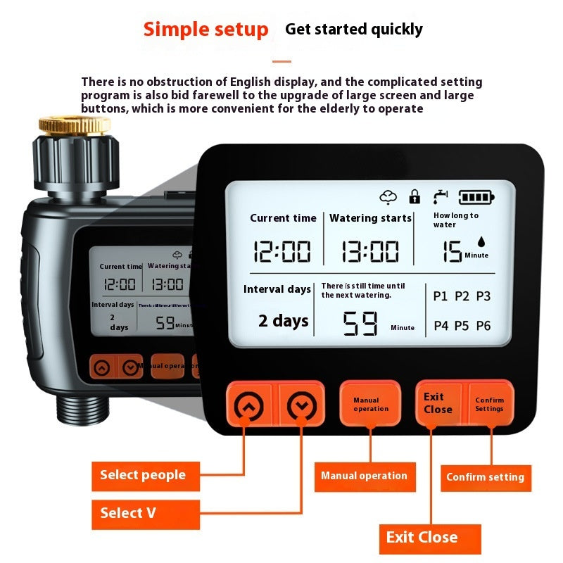Garden Automatic Watering Device Timing Sprinkler Irrigation System