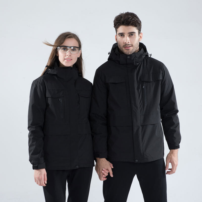 Mountaineering Multi-pocket Three-in-one Jacket Plus Size