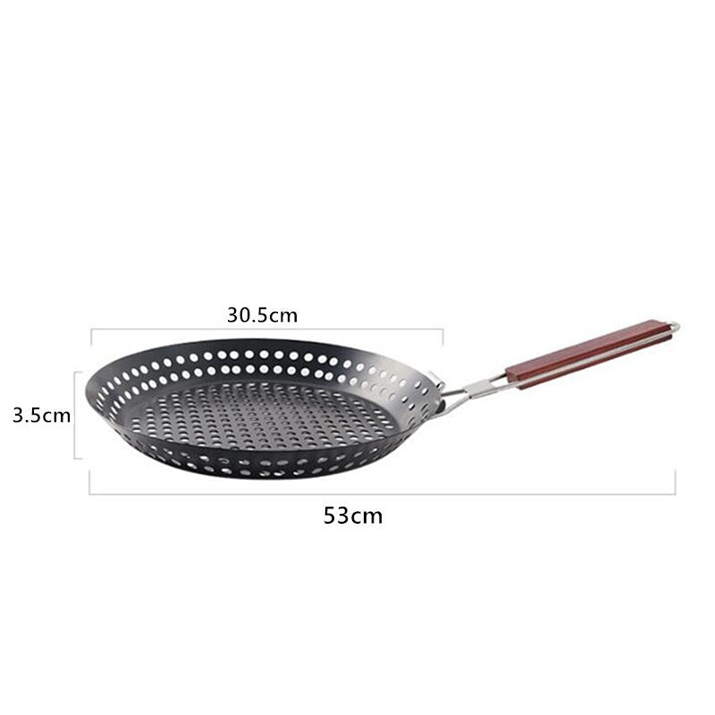Outdoor Camping Foldable Grilled Skillet Pan