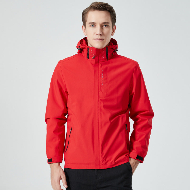 Outdoor Shell Jacket Male And Female Trendy Brand Three-in-one Detachable Two-piece Set Mountaineering Clothing Women's Outdoor Windproof Coat