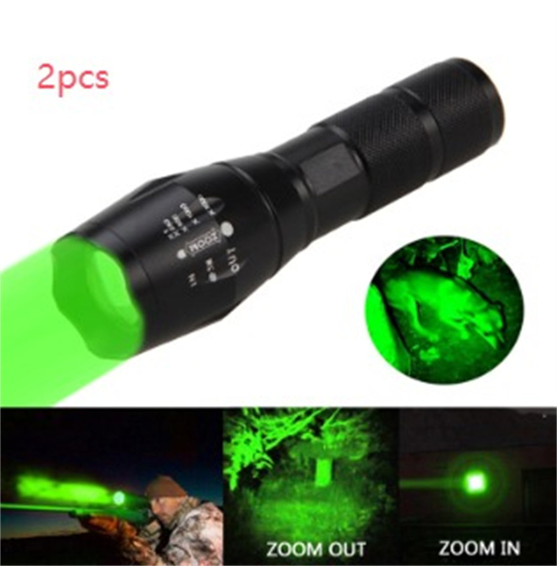Hunting Zoomable Flashlight Torch Light