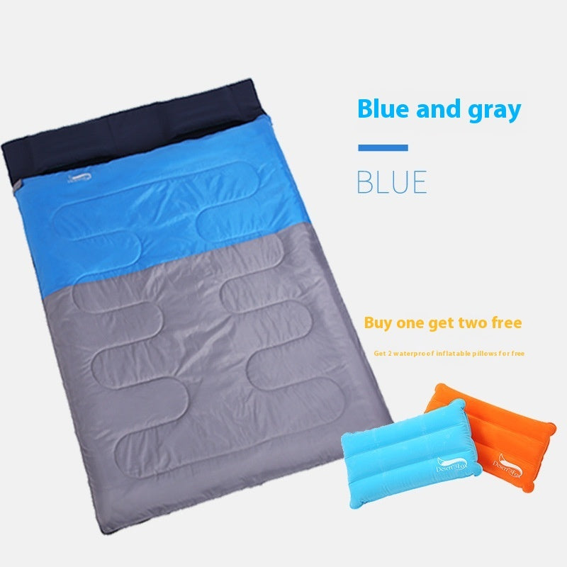 Outdoor Double Thick Sleeping Bag Can Be Split