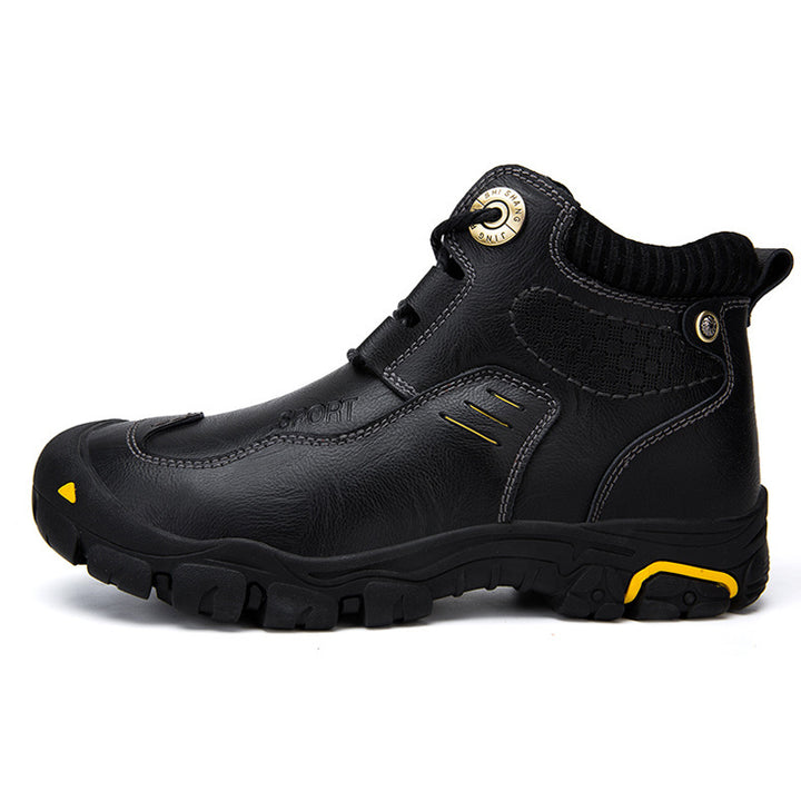 Outdoor Men's Leather High-top Hiking Shoes