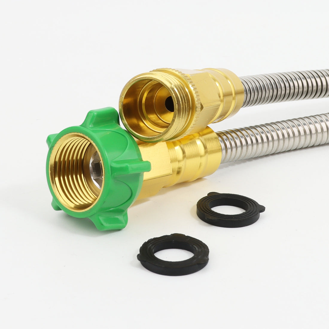 Hose Used In Garden With Nozzle