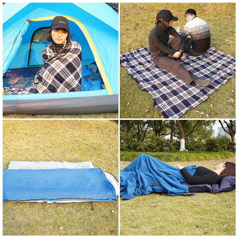 Adult Fleece Sleeping Bag For Outdoor Camping Fleece Shaker