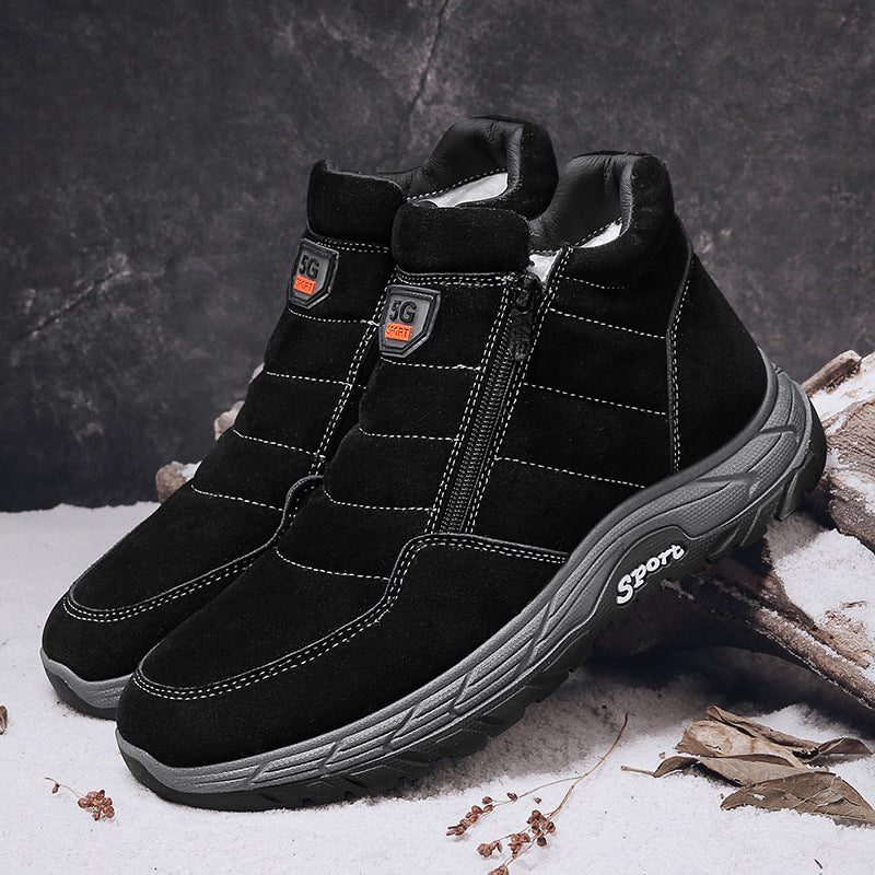 Fleece And Cotton Warm Outdoor Hiking Shoes