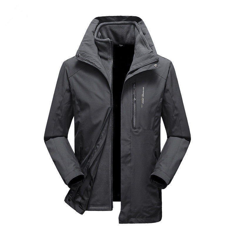 Outdoor Couple Jacket Men's Three-in-one Warm Mountaineering Ski Suit Women's Two-piece Suit