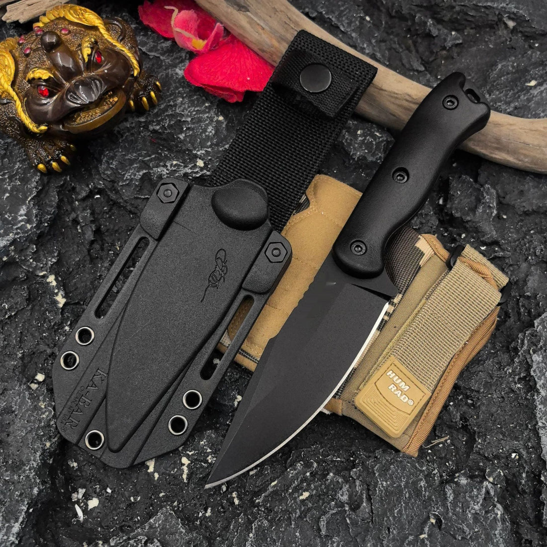 Caba Series BK18-BK19 Wilderness Survival K Sheath Straight Knife Field Knife Camping Fishing Sharp Fruit Knife