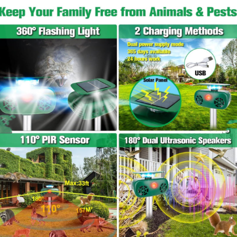 Solar-powered Animal Repeller