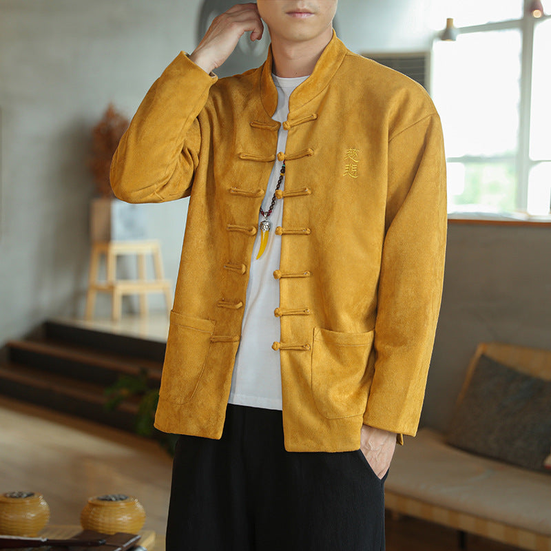 Men's Buddha Style Chinese Jacket Retro Style Hanfu