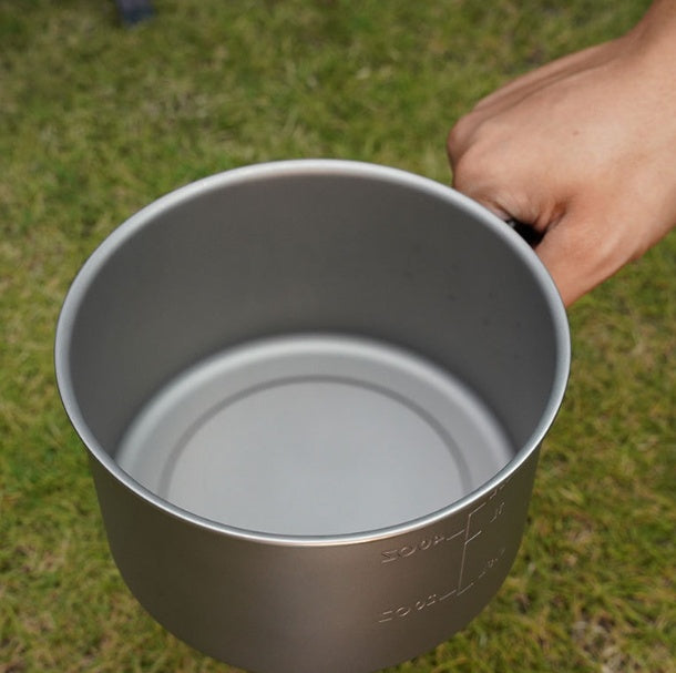 Pure Titanium Frying Pan Outdoor Portable Cooking Pot Foldable