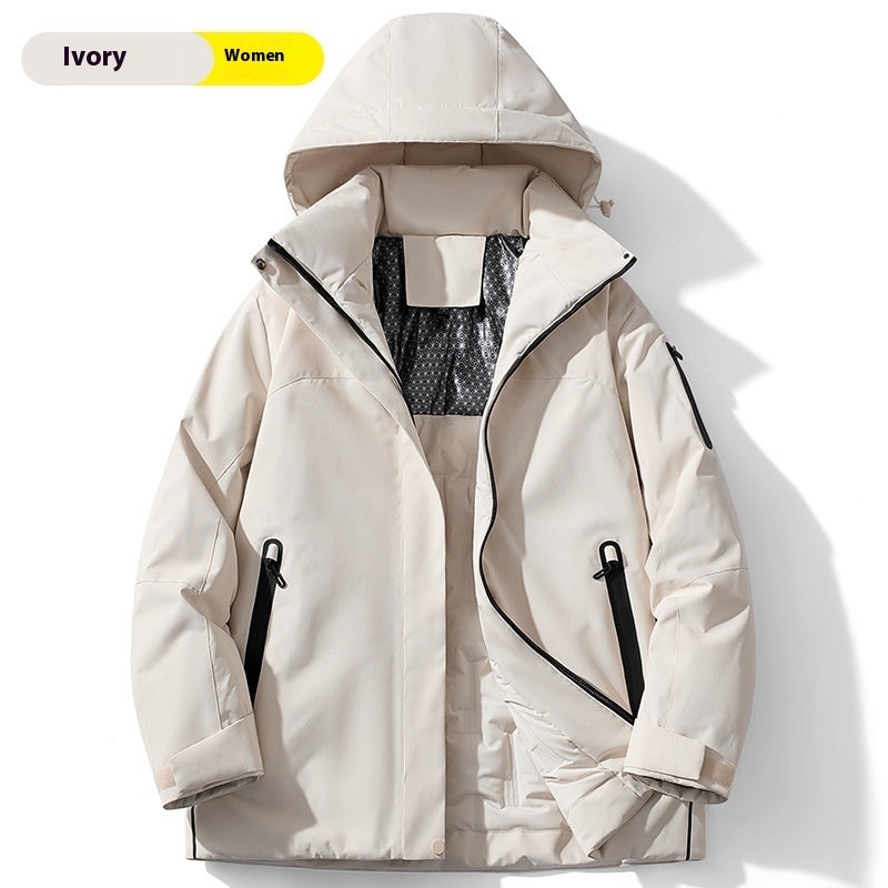 Winter Cotton-padded Coat Shell Jacket Fleece-lined Cold-resistant Windproof Waterproof Antifouling Outdoor