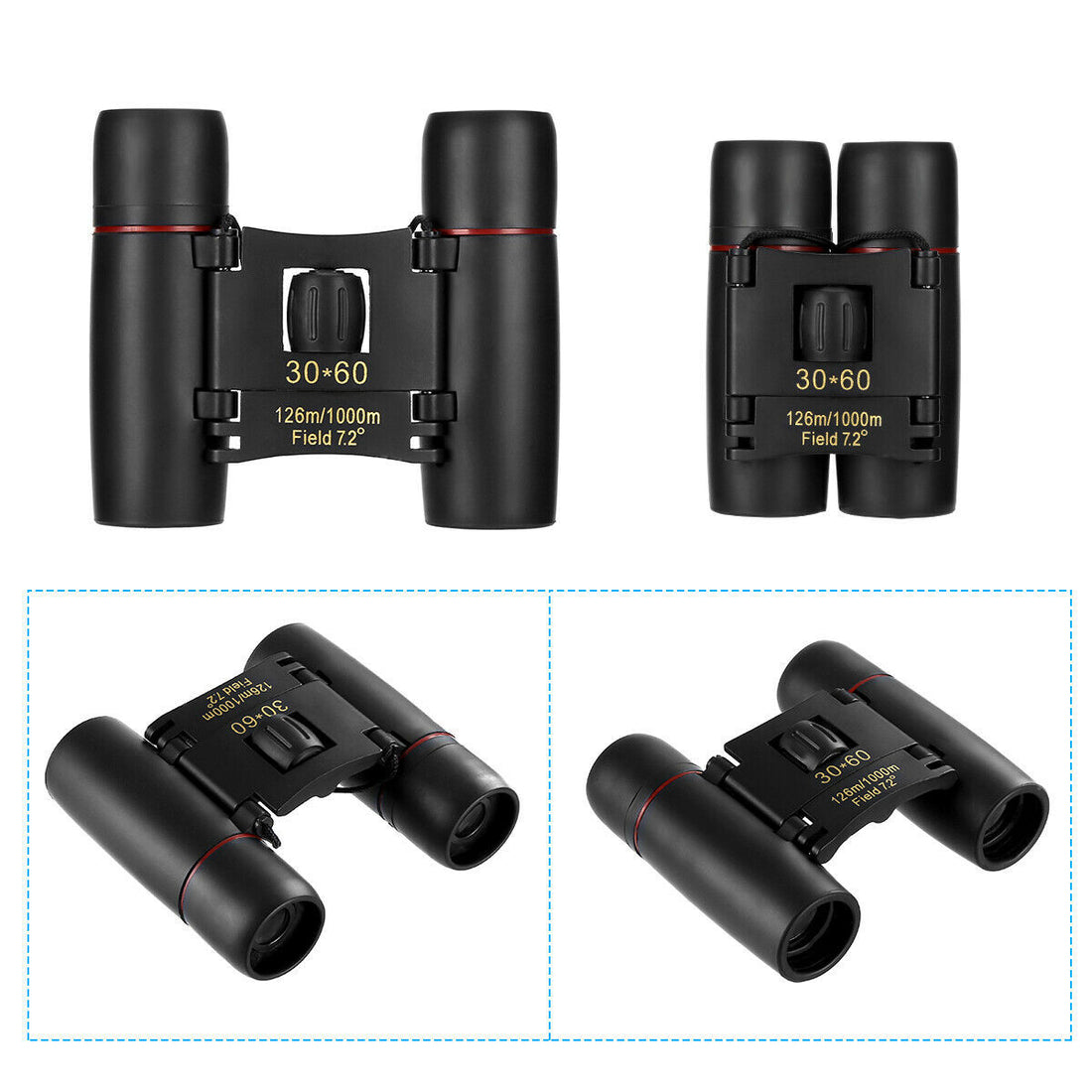 Binoculars 30x60 Zoom Travel Compact