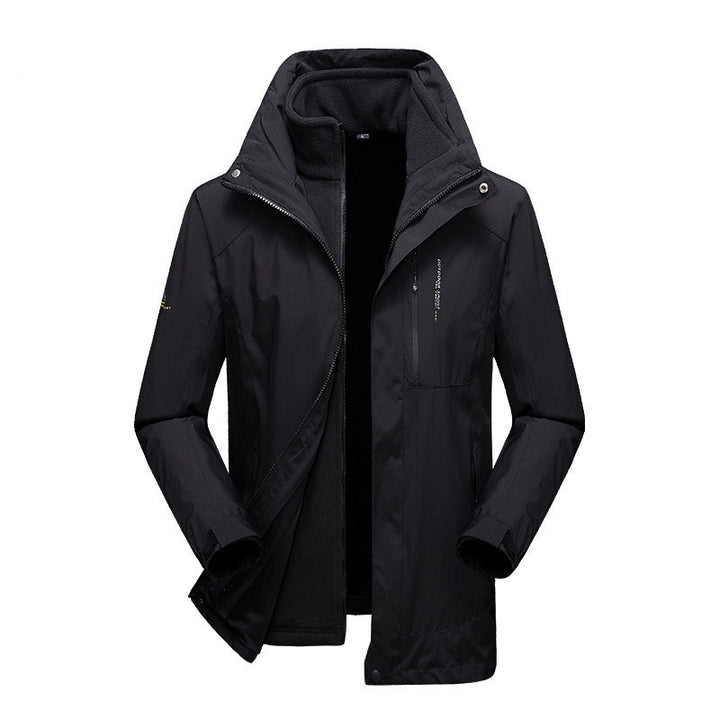 Outdoor Couple Jacket Men's Three-in-one Warm Mountaineering Ski Suit Women's Two-piece Suit