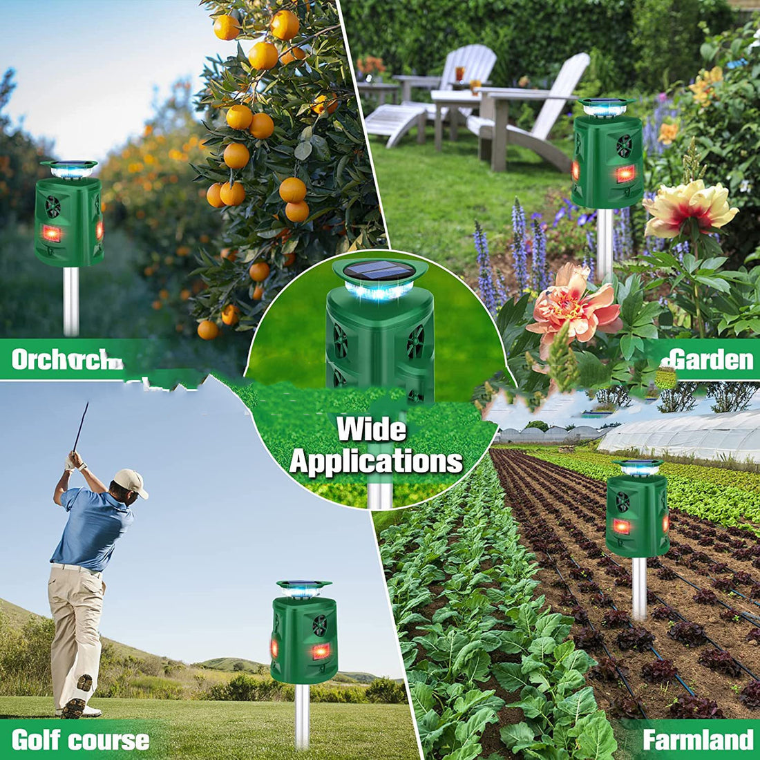 Solar-powered Animal Repeller 360 Degrees