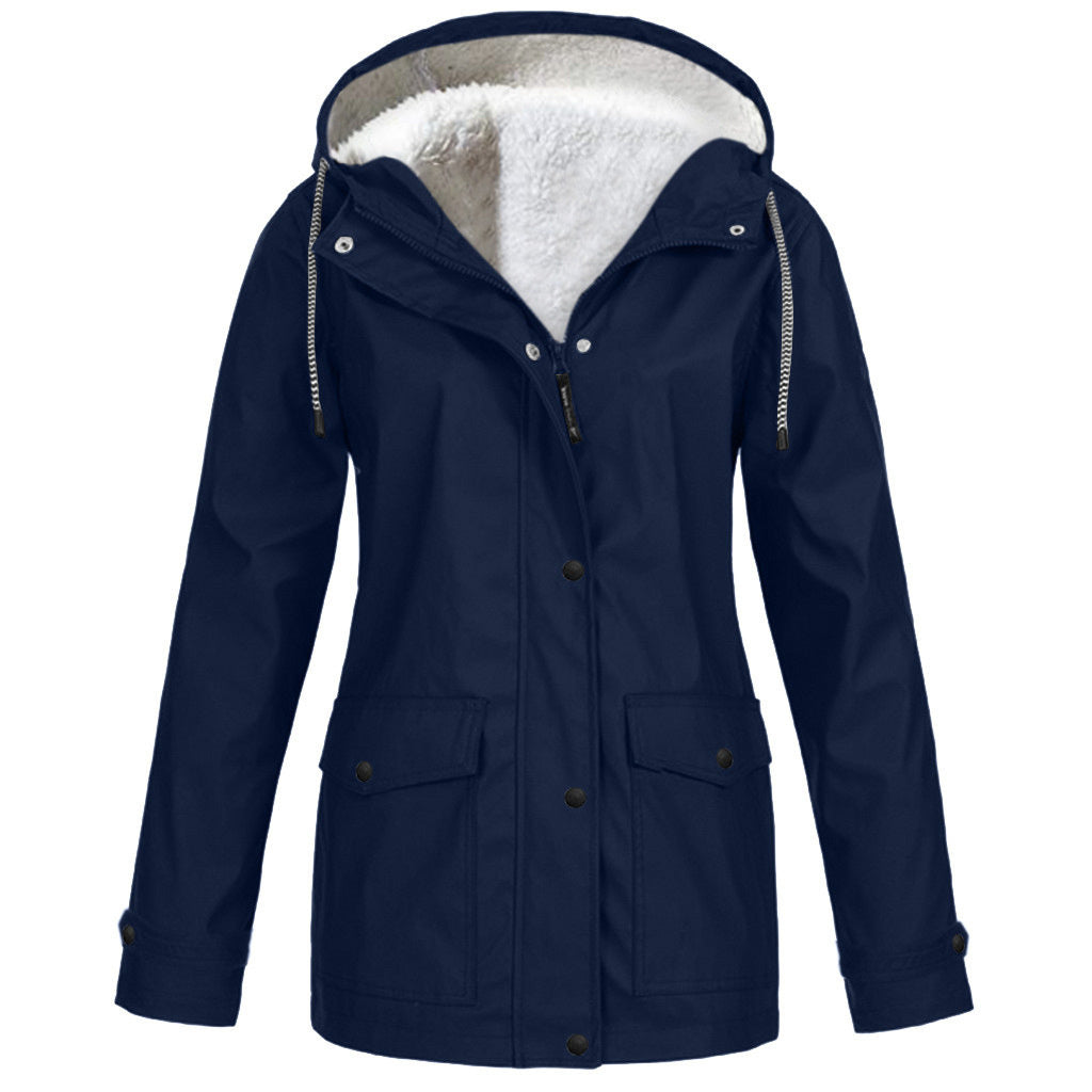 Fleece Outdoor Mountaineering Hooded Jacket