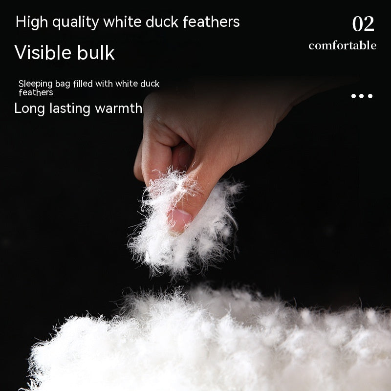 Camping Outdoor Keep Warm Egg-shaped Feather Sleeping Bag