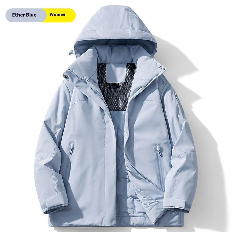 Winter Cotton-padded Coat Shell Jacket Fleece-lined Cold-resistant Windproof Waterproof Antifouling Outdoor