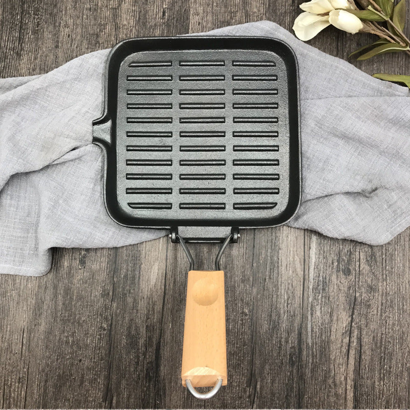 Camping Cookware Cast Iron Steak Skillet Pan