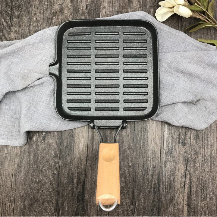 Camping Cookware Cast Iron Steak Skillet Pan
