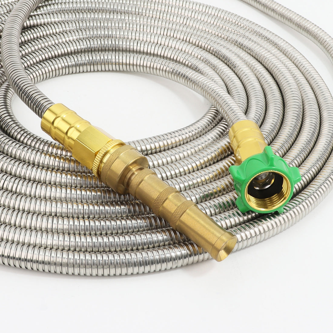 Hose Used In Garden With Nozzle