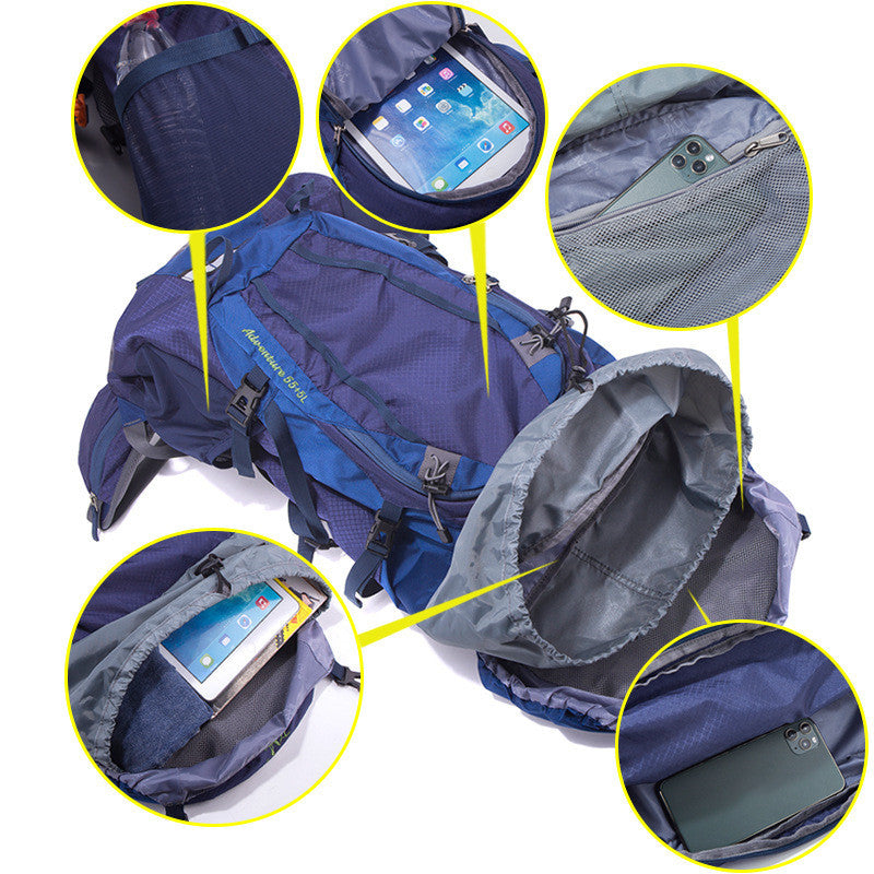 Men's Large Capacity Outdoor Mountaineering Waterproof Lightweight Backpack