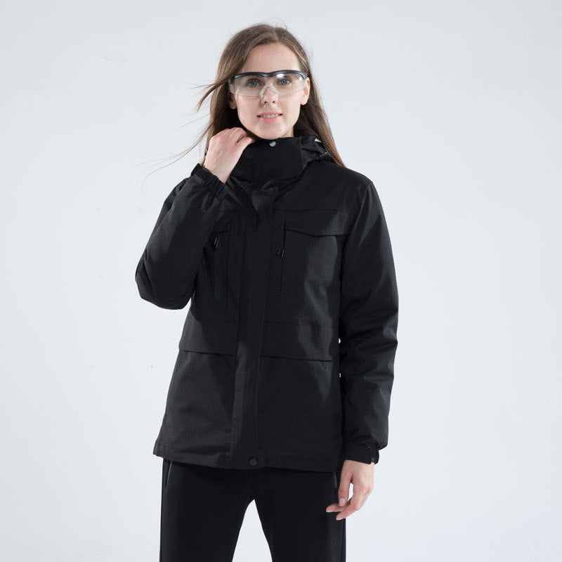Mountaineering Multi-pocket Three-in-one Jacket Plus Size