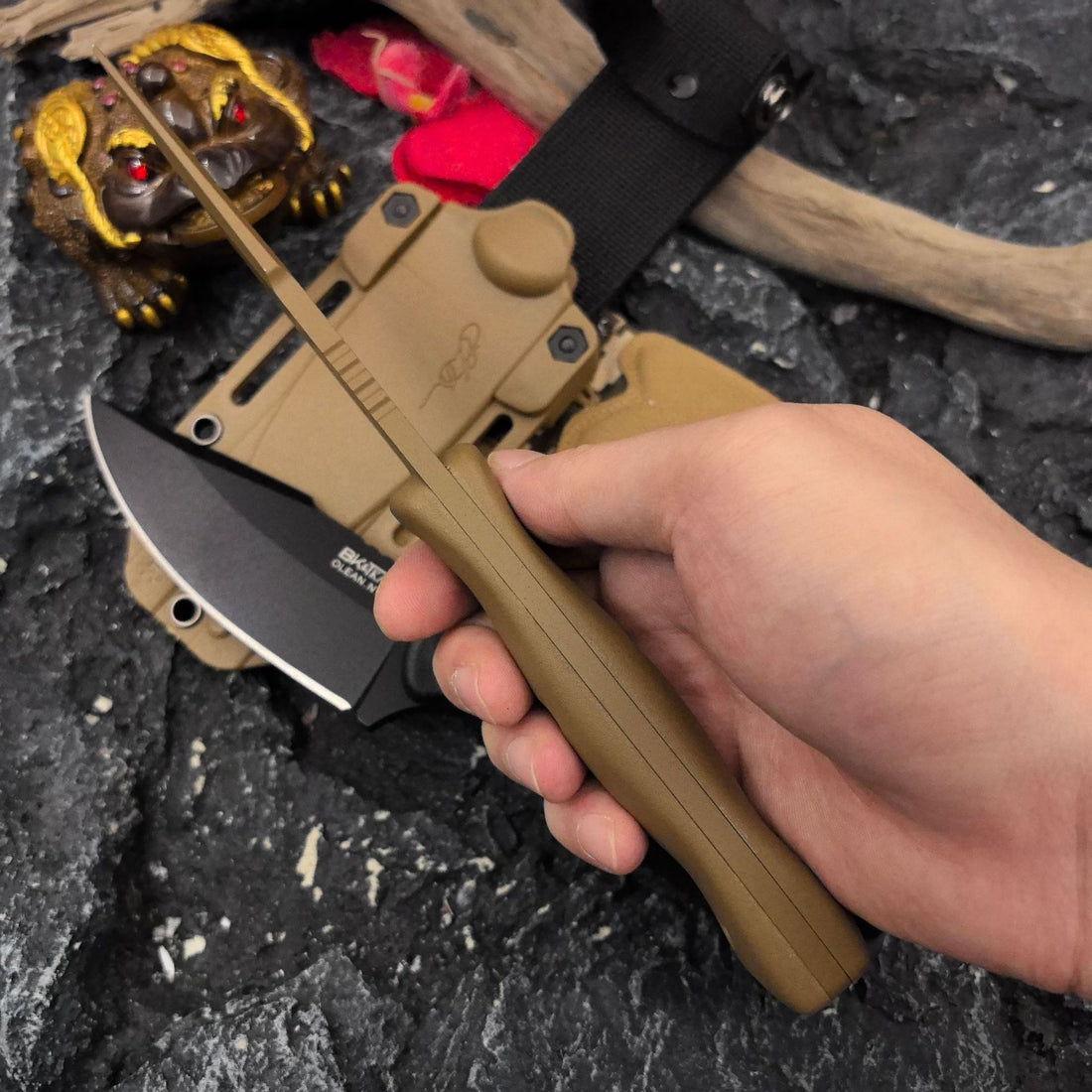 Caba Series BK18-BK19 Wilderness Survival K Sheath Straight Knife Field Knife Camping Fishing Sharp Fruit Knife