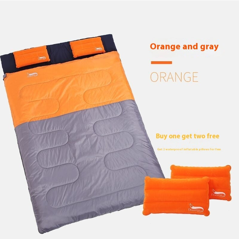 Outdoor Double Thick Sleeping Bag Can Be Split